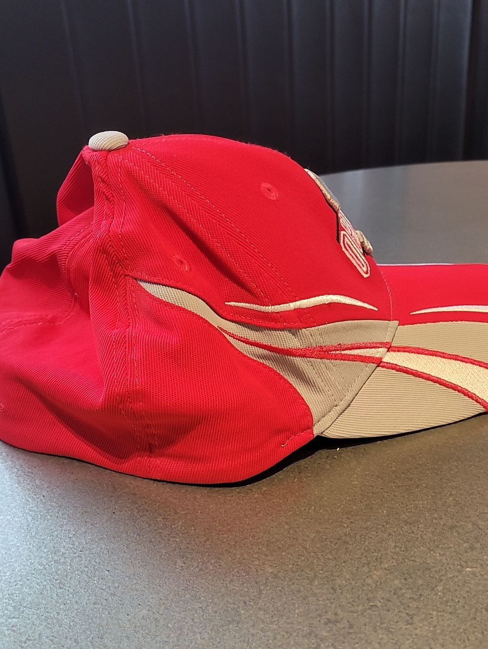 Adidas Ohio State Red Baseball Cap Size L/XL Stretch - Picture 6 of 8